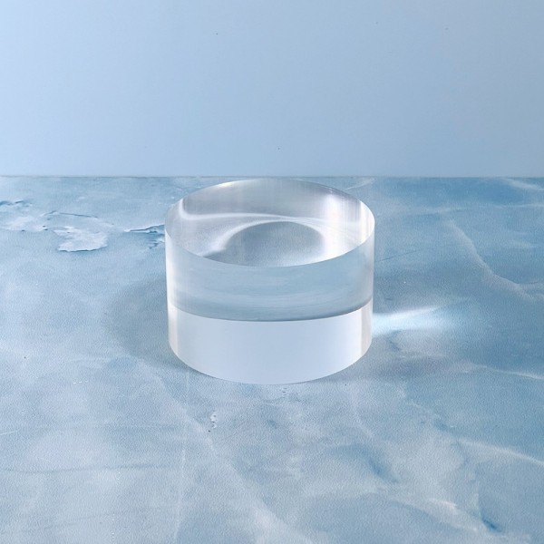 아크릴 큐브 원형 80x80x50mm 1306